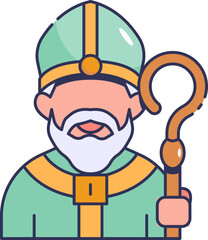 St Patrick Icon Illustrations