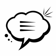 Vintage Comic Style Speech Bubble with Dynamic Elements. Concept: Entertainment, Comic Publishing, Retro Design, comic publications, retro-styled marketing materials, entertainment industry content