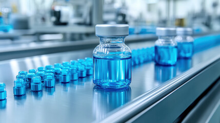 Vitamin Factory, High-tech vitamin manufacturing facility image with enhanced fidelity suitable for stock use.