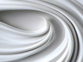 Abstract White Swirl 3D Render
