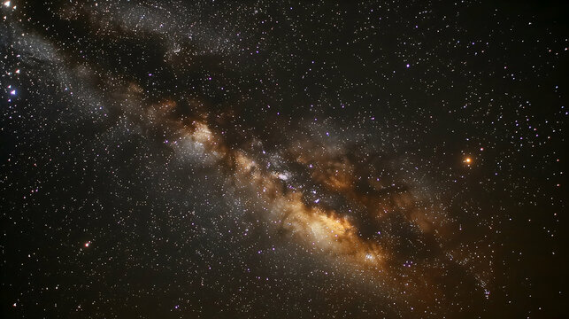 Night sky Milky Way galaxy cosmic dust starscape
