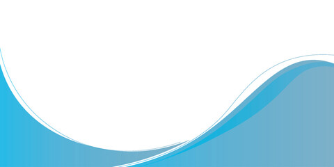 Blue creative wave business banner background vector