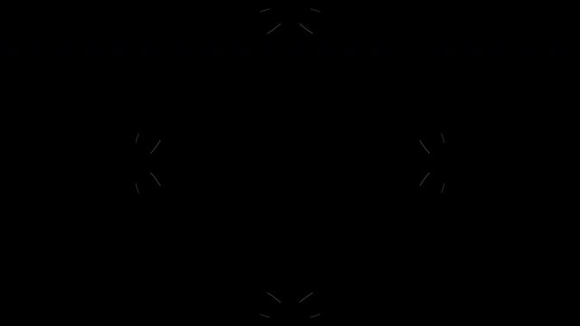 幾何学的な模様がランダムに点灯するモノクロのモーショングラフィックス背景 オーバーレイ素材 
Black and white motion graphics with randomly lit geometric patterns  background overlay