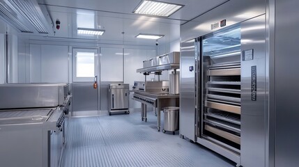 Large walkin freezer for industrial or commercial kitchens
