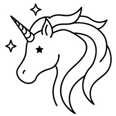 unicorn head silhouette