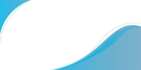 Blue creative wave business banner background vector
