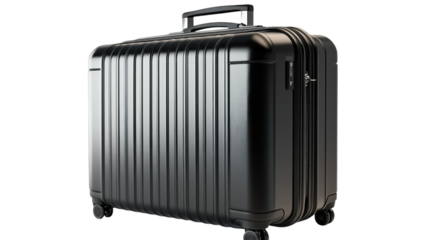Modern black suitcase with sleek design and durable features suitable for travel and adventure