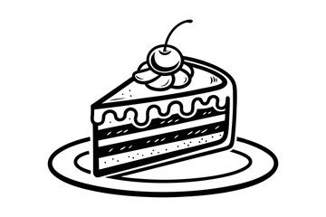 Cake Slice Icon Vector illustration
