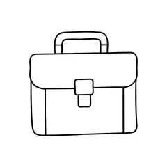 Line art  of a briefcase vector illustration