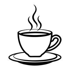 Coffee Cup Vector Icon . Hot Drink Cafe Symbol