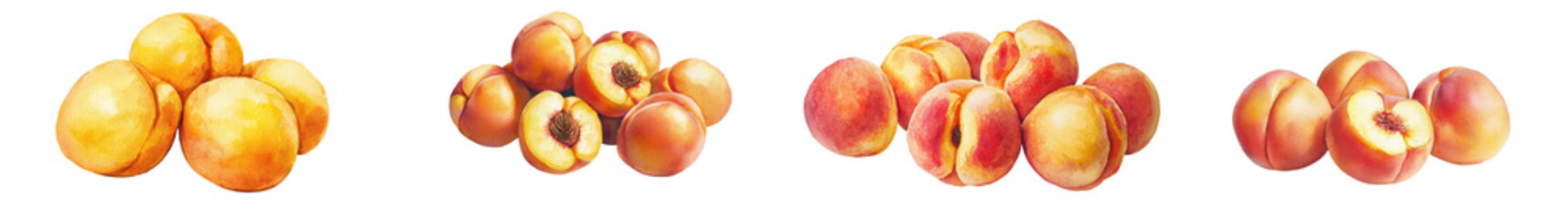 Assortment of fresh ripe peaches and nectarines arranged on a rustic wooden surface  These juicy sweet stone fruits are perfect for healthy snacking cooking or baking