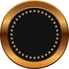 golden button with gold frame