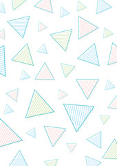 カラフルでシンプルな図形とストライプの背景イラスト