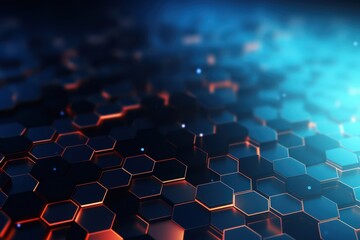 Obraz premium abstract hexagonal digital technology background