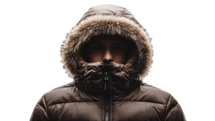 Warm winter coat provides comfort during cold weather, highlighting style and functionality in harsh conditions