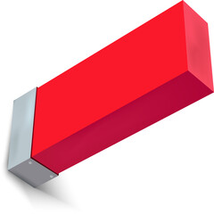 Light box sign for advertising on a white and black background