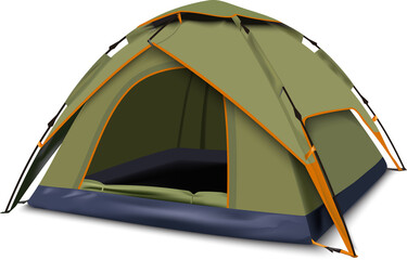 tourist tent on white background © vgturbo