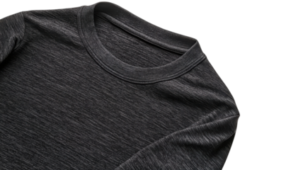 Simple black short sleeve t-shirt laid flat on a white background for casual style and comfort