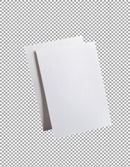 Blank White Paper Sheets for Design and Mockups on transparent background, png, psd
