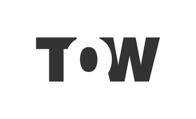 TOW logo design. Initial letter T O W bold font style for tech startups, consulting, corporate branding. Creative company name, headlines typography identity, trendy logotype.