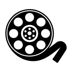 Film Reel Silhouette Icon 