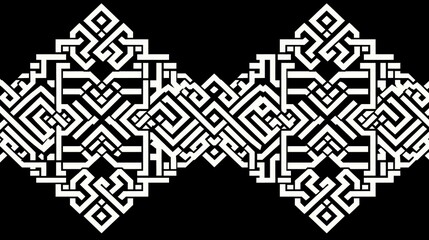 Ethiopian Cross Pattern, intricate seamless design featuring bold lines and ample copy-space, perfect for textile, wallpaper, or graphic design applications