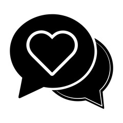 Chat Bubble with Heart Icon | Love Message & Social Communication Symbol