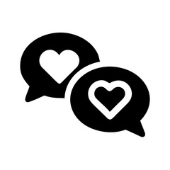 Chat Bubble with Heart Icon | Love Message & Social Communication Symbol