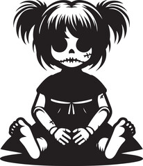 Haunted doll vector