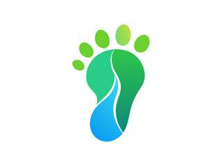 Colorful Footprint Vector Icon