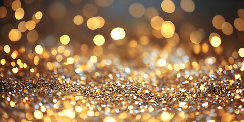 Golden Glitter Abstract Background