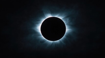 Obraz premium Solar Eclipse, Dark Sky, Celestial Event, Perfect Shadow, Astronomy, Science, Beautiful Sight, Cosmic Phenomenon