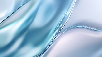 Obraz premium Elegant flowing abstract design with smooth curves and shiny surfaces