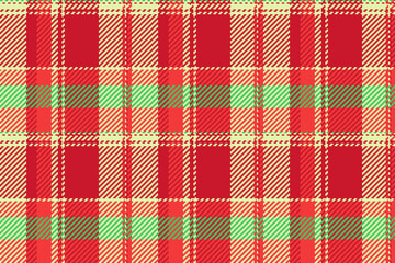 Softness fabric background pattern, usa tartan textile plaid. Nice texture vector seamless check in red and light colors.