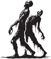  Zombie vector Illustration