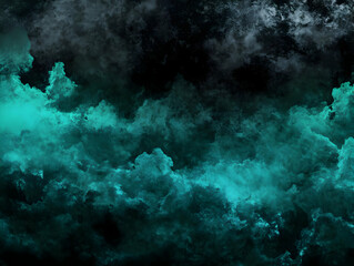 Obraz premium Teal Smoke Abstract Background Illustration