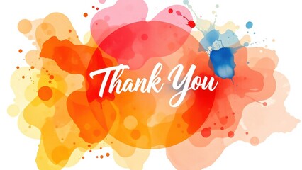 a picture of a thank card with a colorful design