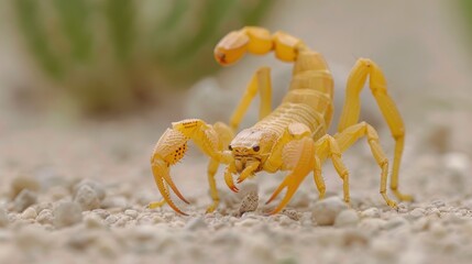 Fototapeta premium view of scorpions decorated with grass