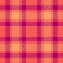 Design textile tartan vector, fade pattern fabric seamless. Checked check background plaid texture in red and pink colors.