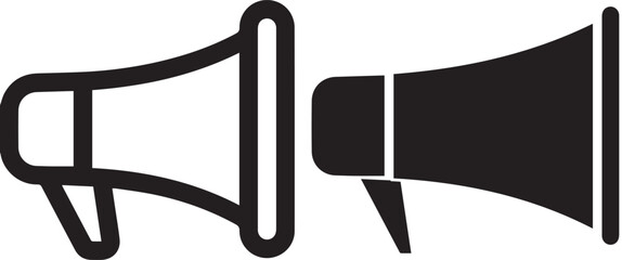 Megaphone on isolated transparent background.