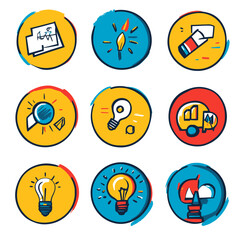 Creative ideas in business, problem solving and design for innovation
