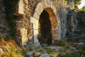 Fototapeta premium Ancient Corinth Ruins: A Beautiful Historical European Destination in Greece