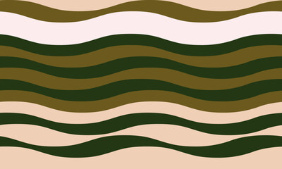 Serene wavy stripes in earthy tones.  Perfect for textile design, website backgrounds, or packaging.  Evokes calmness, nature, and organic aesthetics.  Modern minimalist style.