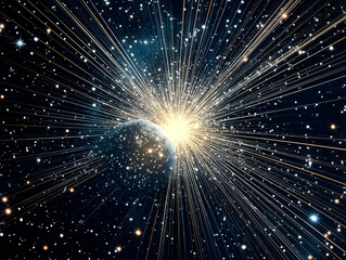 Cosmic Burst Abstract Background Illustration