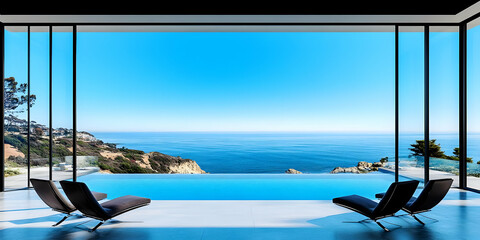 Oceanview Infinity Pool 3D Render