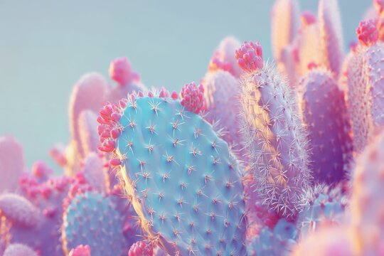 Cacto Detail. Desert Plant with Spikes Close-up