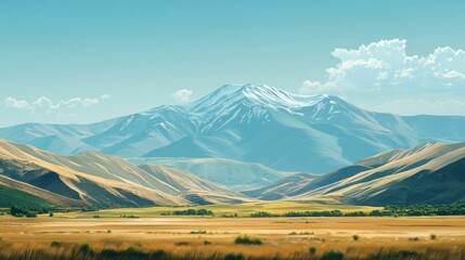 Fototapeta premium Armenian District: Illustration of Nagorno-Karabakh on Administrative Atlas