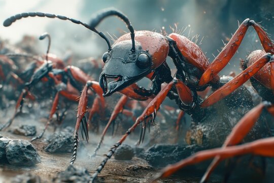 Camponotus fellah - Different Functions of African Ants, Pest and Soldier Workers at Work