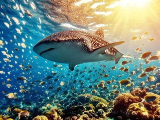 Fototapeta premium Ocean Wildlife Underwater Photo: Whale Shark