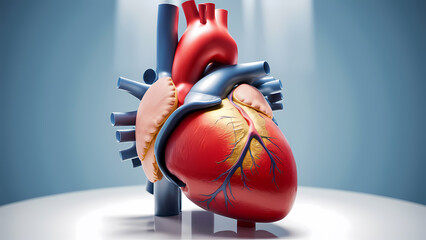 3D Anatomical Model of the Human Heart Showcasing a Sinus of Valsalva Aneurysm